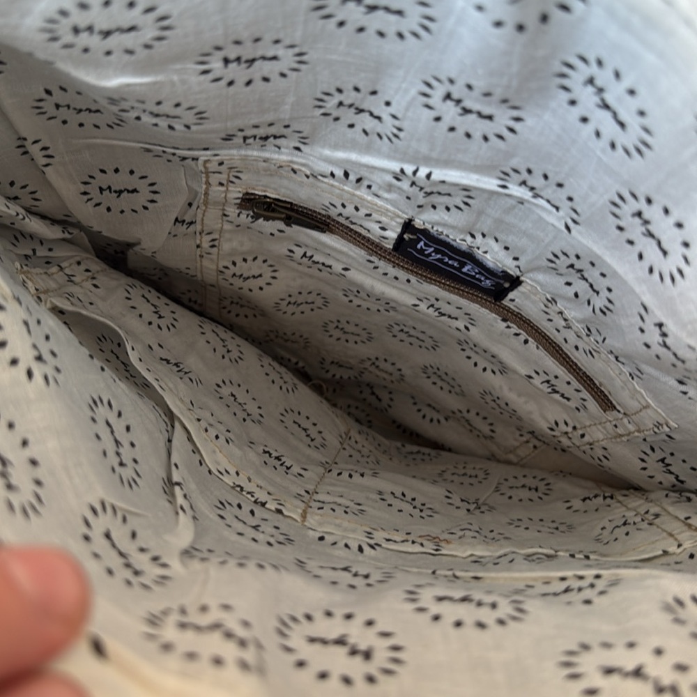 Myra Bag High Seas Upcycled Cream and Brown Anchor Shoulder Bag/Tote - Picture 10 of 13